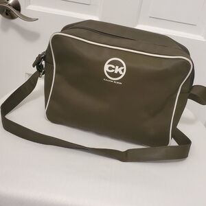 Calvin Klein Green Messenger Bag, Fully Lined, Versatile